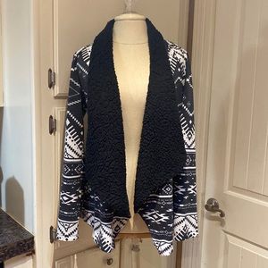 Black and white southwestern cardigan